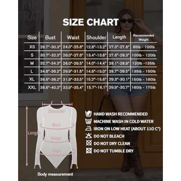 MANGOPOP Sweetheart V Neck Bodysuits for Women Long Short Sleeve Body Suits Tops Shirt