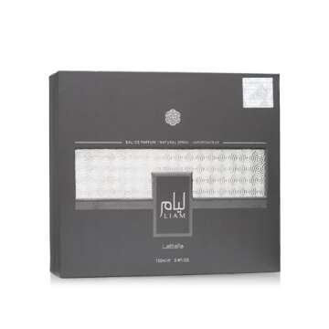 Lattafa Liam Grey Eau de Parfum Spray for Unisex, 3.4 Ounce