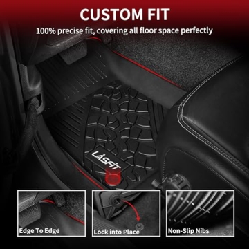 LASFIT Custom Fit Floor Mats for Jeep Wrangler JL 2018-2025