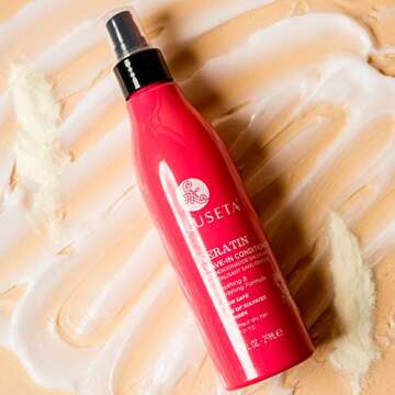 Luseta Keratin Leave in Conditioner, Anti Frizz Conditioning for Curly Hair,Detangling Strengthening...