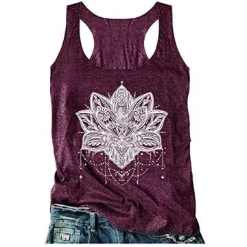 Stylish Summer Tank Tops for Women - Racerback Sleeveless Tees