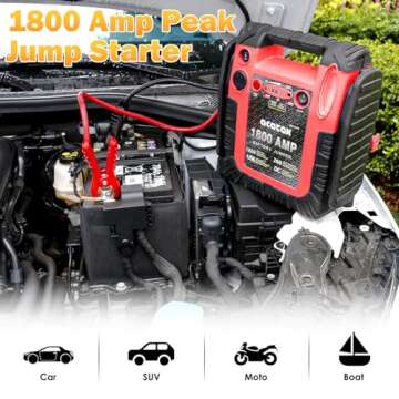 1800 Amp Jump Starter with Air Compressor, acetek Car Battery Jump Starter 260 PSI Tire Inflator, 20...