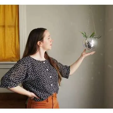 DADO 6" Disco Ball Planter - Unique Indoor Plant Decor