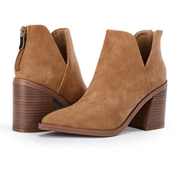 FISACE Stylish Women's Pointed Toe Ankle Boots for All Occasions