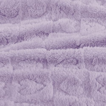 Yurhap Fleece Baby Blanket Heart Checkered Blanket, Ultra Soft Cozy Baby Blankets for Girls Boys, Fluffy Infant Toddler Newborn Receiving Blankets for Crib Stroller 30”×40” (Purple)