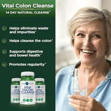Vital Planet – Vital Colon Cleanse 14-Day Colon Cleanser and Detox with Magnesium Hydroxide, Slippery Elm, and Aloe for Digestive Health Support, Occasional Constipation, and Bloating 28 Capsules