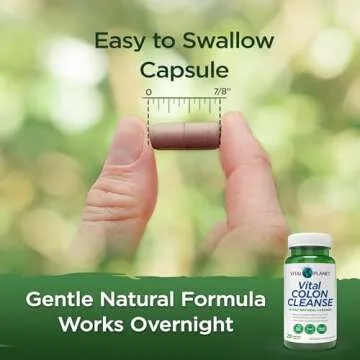 Vital Planet – Vital Colon Cleanse 14-Day Colon Cleanser and Detox with Magnesium Hydroxide, Slippery Elm, and Aloe for Digestive Health Support, Occasional Constipation, and Bloating 28 Capsules