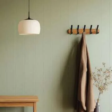 Decorative Coat Hooks For Wall Mount Set of 5 - Stylish and Sturdy Black Metal Double Hooks Are Perfect To Hang Your Jackets, Towels Or Hats - A Modern Addition To Any Farmhouse or Minimal Home Decor