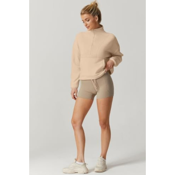 QINSEN Cozy Fleece Sweatshirt with Kangaroo Pocket