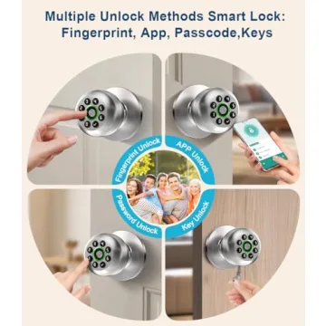Smart Fingerprint Door Knob with Keypad for Ultimate Security