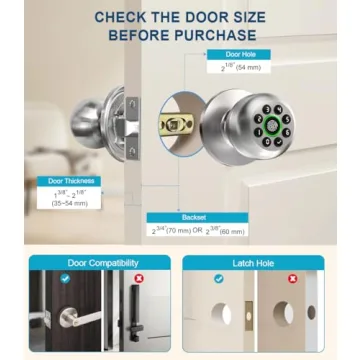 Smart Fingerprint Door Knob with Keypad for Ultimate Security