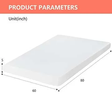 FDW 5 Inch Gel Memory Foam Mattress Medium-Firm Mattress for Pressure Relief & Cooler Sleep Mattress...