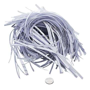 Amazon Basics 8-Sheet Strip Cut Paper, CD, and Credit Card Shredder, 3.2 Gallons Wastebasket, Black