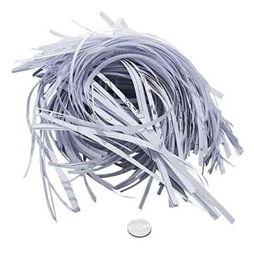 Amazon Basics 8-Sheet Strip Cut Paper, CD, and Credit Card Shredder, 3.2 Gallons Wastebasket, Black