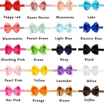 CÉLLOT Baby Girls Headbands Grosgrain Ribbon 4.5" Hair Bows Headband Big Bow Hair Bands for Toddler...