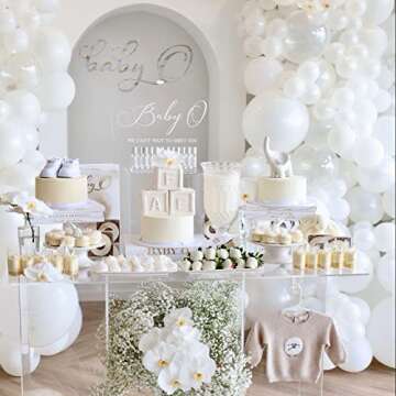 CUTEUP Clear Balloons Garland Kit-120 Pcs 18/10/12/5 Inch Clear Balloon Difference Size Clear Balloons Balloons As Party Decorations for Bachelorette Party Graduation Wedding Baby Shower