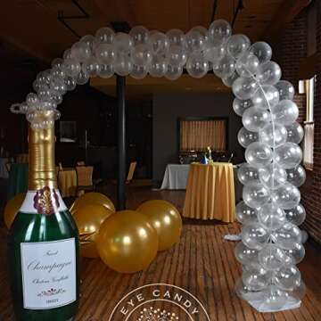 CUTEUP Clear Balloons Garland Kit-120 Pcs 18/10/12/5 Inch Clear Balloon Difference Size Clear Balloons Balloons As Party Decorations for Bachelorette Party Graduation Wedding Baby Shower