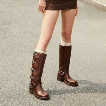 Athlefit Knee High Riding Boots for Women - Comfort & Style