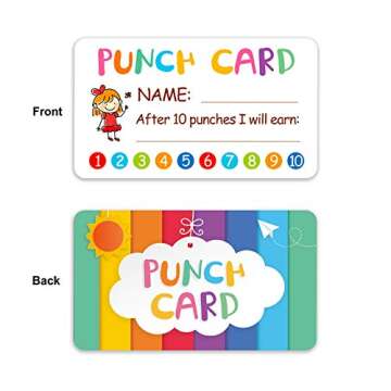 Punch Card, 100pcs Reward Incentive Card for Teacher, Behavior Chart for Kids, Homeschool Classroom ...