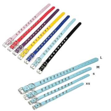 Adjustable Spiked Dog Collar for Small Dogs and Cats