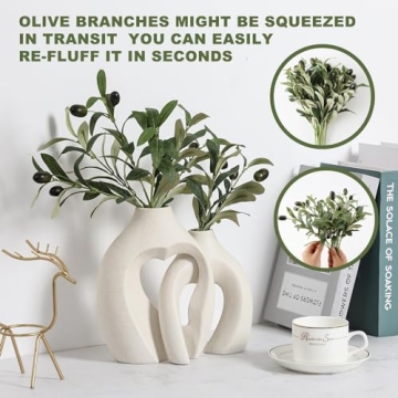 Erlandens Faux Olive Leaves 10pcs Elegant Greenery for Decor