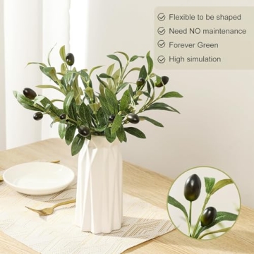 Erlandens Faux Olive Leaves 10pcs Elegant Greenery for Decor