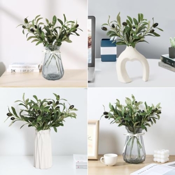 Erlandens Faux Olive Leaves 10pcs Elegant Greenery for Decor