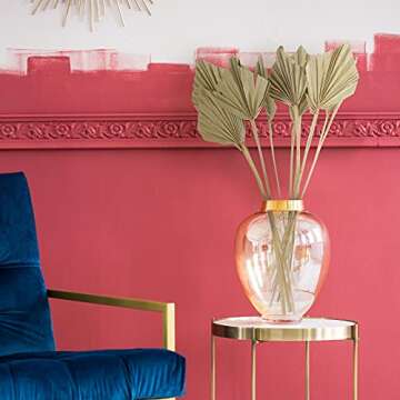 Boho Dried Palm Spears Small Natural Dried Palm Fans Dried Palm Leaves Dried Palm Leaf Palm Fan Leaf with Stem Dried Leaf Decor for Vase Wedding Party Office Home Wall Decor (Natural Color,10 Pieces)