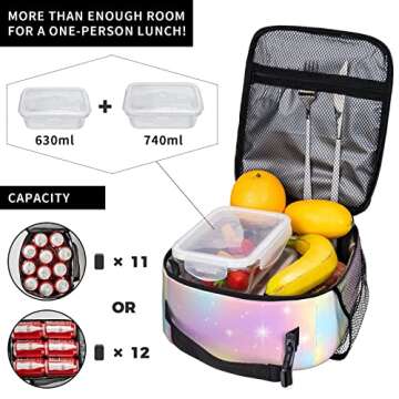 Cuesr Tie Dye Insulated Lunch Box - Cute and Fun Cooler Bag for Kids