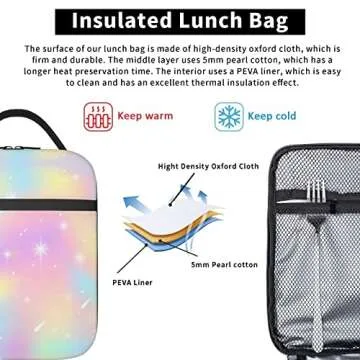 Cuesr Tie Dye Lunch Box for Kids - Insulated Cooler Bag