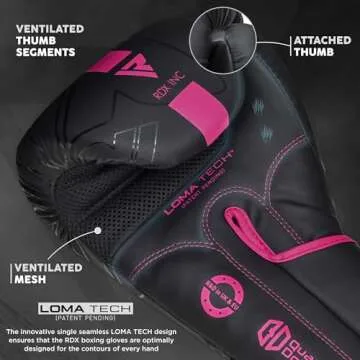 RDX Boxing Gloves, Pro Training Sparring, Maya Hide Leather, Muay Thai MMA Kickboxing, Men Women Adult, Heavy Punching Bag Focus Mitts Pads Workout, Ventilated Palm, Multi Layered, 8 10 12 14 16 18 Oz