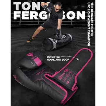 RDX Boxing Gloves, Pro Training Sparring, Maya Hide Leather, Muay Thai MMA Kickboxing, Men Women Adult, Heavy Punching Bag Focus Mitts Pads Workout, Ventilated Palm, Multi Layered, 8 10 12 14 16 18 Oz