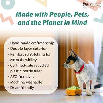 P.L.A.Y. Plush Squeaky Dog Toy - Eco-Friendly Brunch Fun