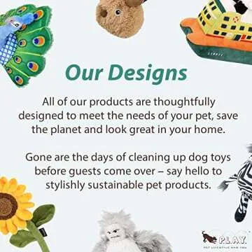 P.L.A.Y. Plush Squeaky Dog Toy - Eco-Friendly Brunch Fun