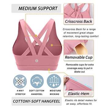 RUNNING GIRL Criss-Cross Back Padded Sports Bra