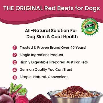 Olewo Original Red Beets for Dogs – Natural Anti Itch for Dogs, Dog Food Topper, Immune, Cleansing...