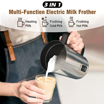 Secura Milk Frother for Perfect Lattes & Cappuccinos