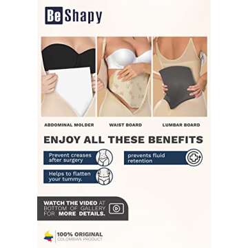 Be Shapy M&D Tabla Abdominal y BBL Lumbar Molder for Post Surgery Comfort