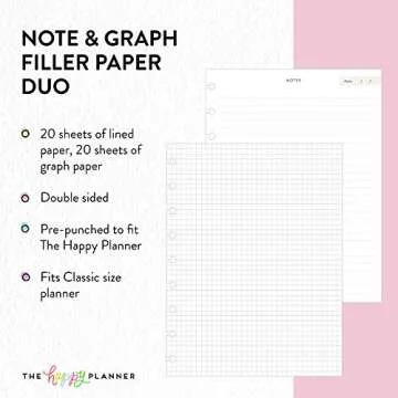 Happy Planner Note Filler Paper - Classic Size 2-Pack