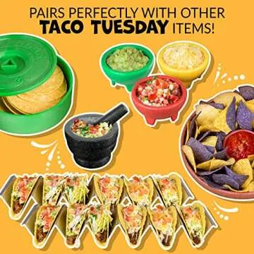 Nostalgia Taco Tuesday 10-Inch Snack & Dip Bowl