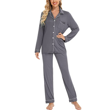 Pjmlifecoco Pajamas Set Long Sleeve Sleepwear for Women