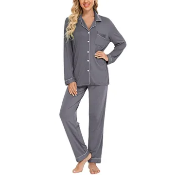 Pjmlifecoco Pajamas Set Long Sleeve Sleepwear for Women