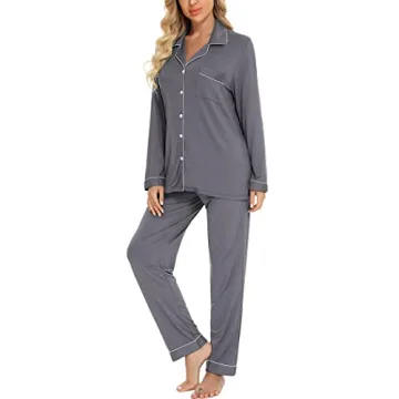 Pjmlifecoco Pajamas Set Long Sleeve Sleepwear for Women