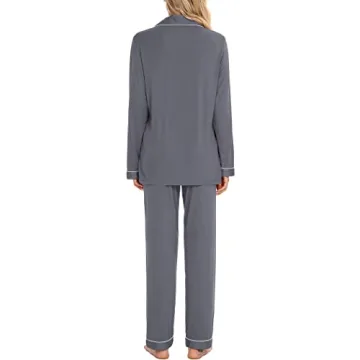 Pjmlifecoco Pajamas Set Long Sleeve Sleepwear for Women