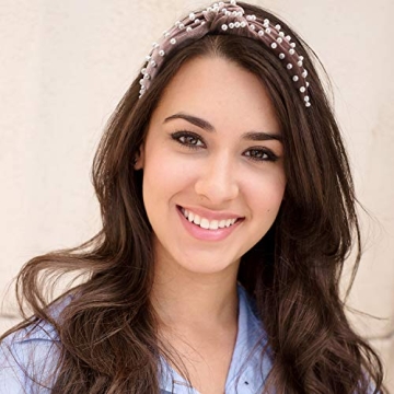 WILLBOND Pearl Headbands Set - Velvet & Faux Pearls for Women