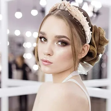 WILLBOND Pearl Headbands Set - Velvet & Faux Pearls for Women