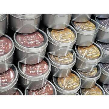 Super Grip Bobby Pins - Women's 1.9 Inch - Easy, Secure, All Hair Types - Handy Reusable Tin (Silver - 400 Ct Approx)