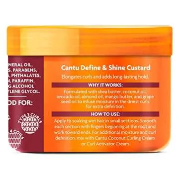 Cantu Shea Butter Curling Custard for Natural Hair 12oz