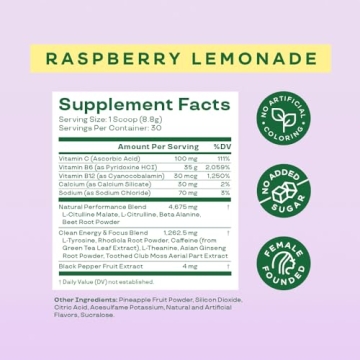 Bloom Nutrition High Energy Pre Workout with Natural Caffeine