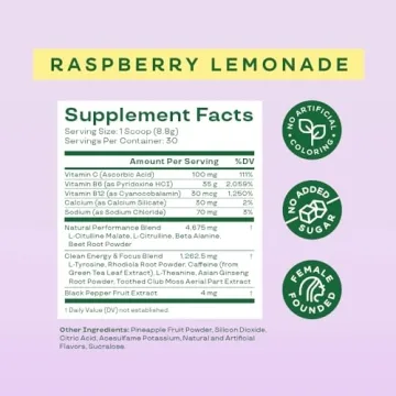 Bloom Nutrition High Energy Pre Workout with Natural Caffeine